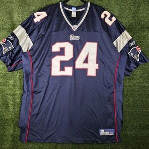 Vintage Reebok New England Patriots Ty Law #24 Jersey Mens 56 XXL NFL Equipment